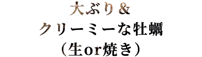 大ぶり＆クリーミーな牡蠣（生or焼き）